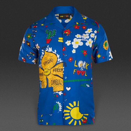 Adidas Originals Pharrell Williams Doodle Shirt Blue for Men